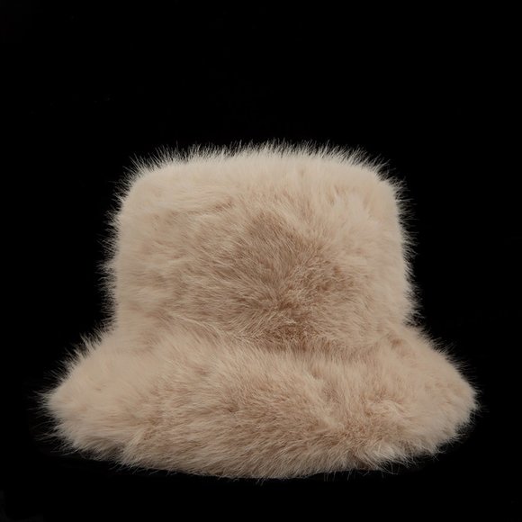 OVERSIZED FLUFFY FAUX FUR BUCKET HAT - Picture 4 of 7
